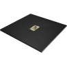 Mexen Hugo quadratische Duschwanne SMC 100 x 100 cm, schwarz, goldene Abdeckung - 42701010-G