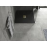 Mexen Hugo quadratische Duschwanne SMC 100 x 100 cm, schwarz, goldene Abdeckung - 42701010-G