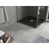 Mexen Hugo quadratische Duschwanne SMC 100 x 100 cm, schwarz, goldene Abdeckung - 42701010-G