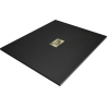 Mexen Hugo rechteckige SMC-Duschwanne 110 x 100 cm, schwarz, goldene Abdeckung - 42701011-G