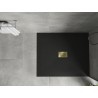 Mexen Hugo rechteckige Duschwanne SMC 130 x 100 cm, schwarz, goldene Abdeckung - 42701013-G