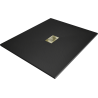Mexen Hugo rechteckige Duschwanne SMC 130 x 100 cm, schwarz, goldene Abdeckung - 42701013-G