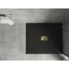 Mexen Hugo rechteckige Duschwanne SMC 140 x 100 cm, schwarz, Abdeckung gold - 42701014-G