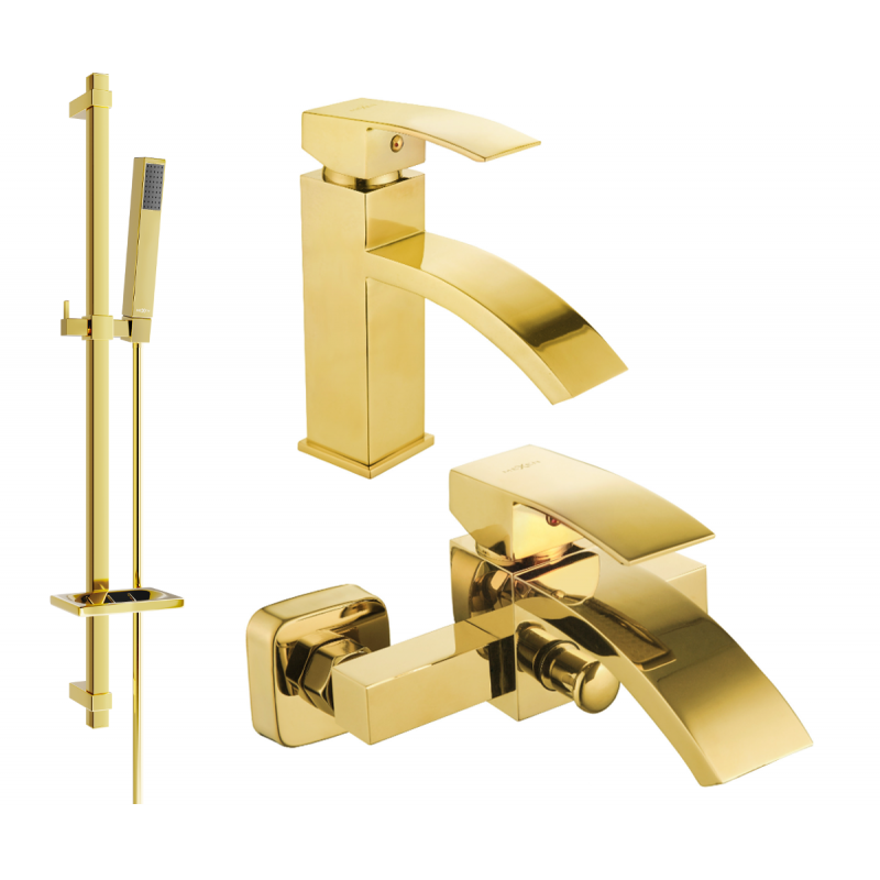 Mexen Libra DQ77 Badewannenarmatur, gold - 745103DQ77-50