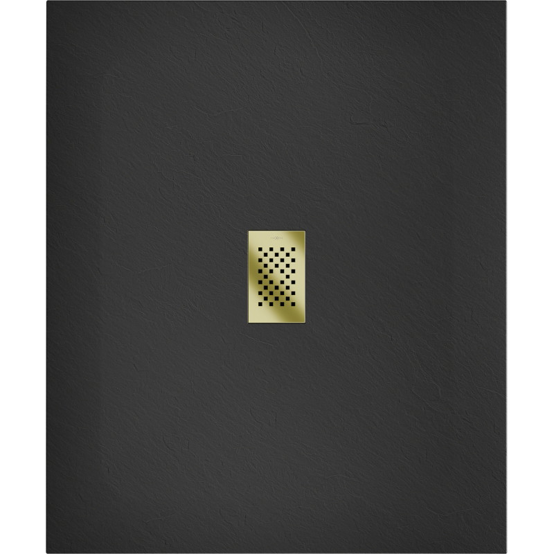 Mexen Hugo rechteckige Duschwanne SMC 110 x 100 cm, schwarz, Abdeckung aus Gold - 42701011-G