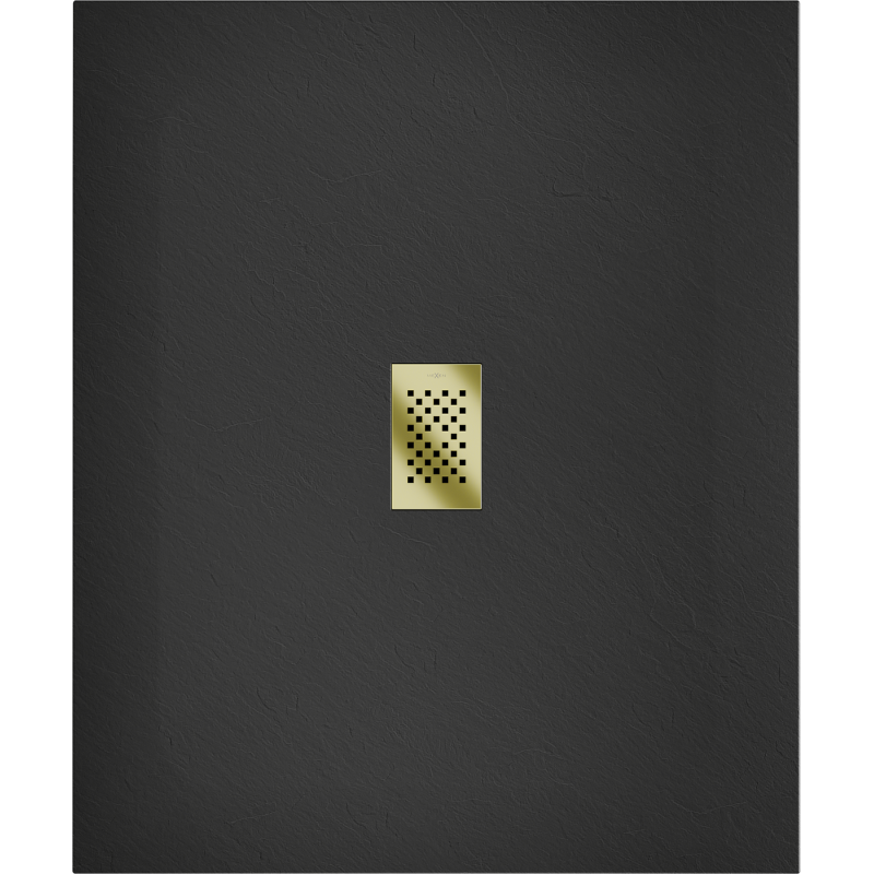Mexen Hugo rechteckige SMC-Duschwanne 120 x 100 cm, schwarz, goldene Abdeckung - 42701012-G