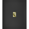 Mexen Hugo rechteckige Duschwanne SMC 140 x 100 cm, schwarz, Abdeckung gold - 42701014-G