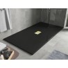 Mexen Hugo rechteckige Duschwanne SMC 150 x 100 cm, schwarz, Abdeckung gold - 42701015-G
