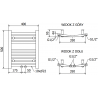 Mexen Ares Elektrischer Heizkörper 500 x 400 mm, 300 W, Anthrazit - W102-0500-400-2300-66