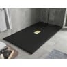 Mexen Hugo rechteckige Duschwanne SMC 180 x 100 cm, schwarz, goldene Blende - 42701018-G