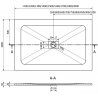 Mexen Hugo rechteckige Duschwanne SMC 180 x 100 cm, schwarz, goldene Blende - 42701018-G