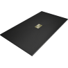 Mexen Hugo rechteckige Duschwanne SMC 200 x 100 cm, schwarz, goldene Abdeckung - 42701020-G