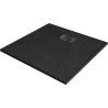 Mexen Hugo quadratische Duschwanne SMC 90 x 90 cm, schwarz, schwarze Abdeckung - 42709090-B