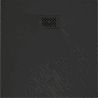 Mexen Hugo quadratische Duschwanne SMC 80 x 80 cm, schwarz, schwarze Abdeckung - 42708080-B