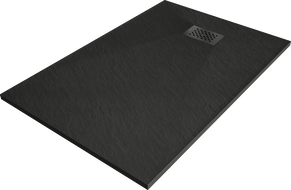 Mexen Hugo rechteckige Duschwanne SMC 110 x 70 cm, schwarz, schwarze Abdeckung - 42707011-B