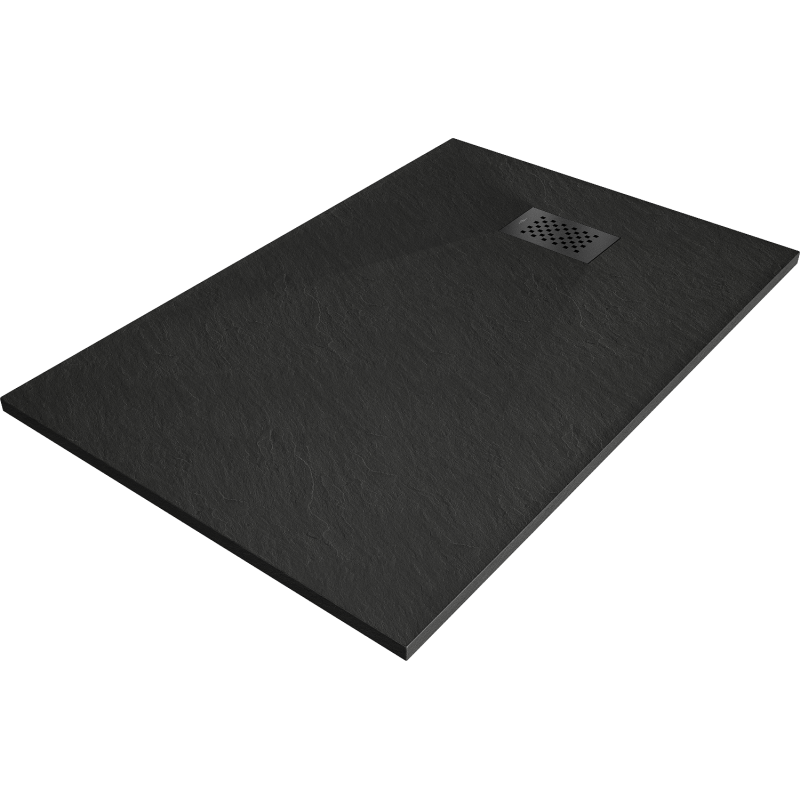 Mexen Hugo rechteckige SMC-Duschwanne 120 x 70 cm, schwarz, schwarze Abdeckung - 42707012-B