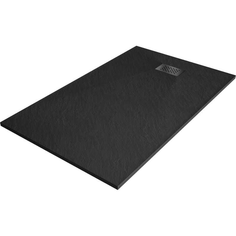 Mexen Hugo rechteckige SMC-Duschwanne 140 x 70 cm, schwarz, schwarze Abdeckung - 42707014-B