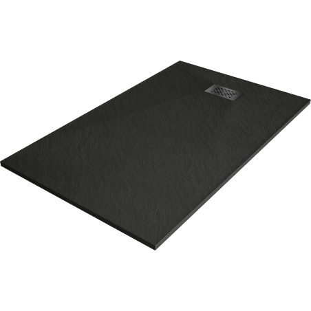 Mexen Hugo rechteckige SMC-Duschwanne 140 x 80 cm, schwarz, schwarze Abdeckung - 42708014-B