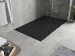 Mexen Hugo rechteckige Duschwanne SMC 160 x 80 cm, schwarz, schwarze Abdeckung - 42708016-B