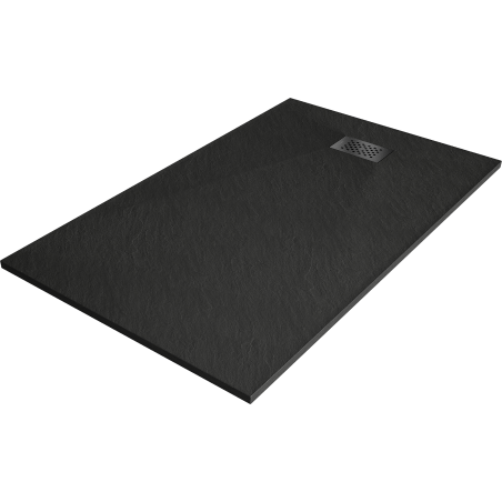 Mexen Hugo rechteckige SMC-Duschwanne 150 x 80 cm, schwarz, schwarze Abdeckung - 42708015-B