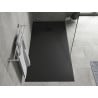 Mexen Hugo rechteckige Duschwanne SMC 170 x 80 cm, schwarz, schwarze Abdeckung - 42708017-B