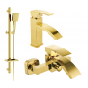Mexen Libra DQ45 Badewannen-Set, gold - 745103DQ45-50