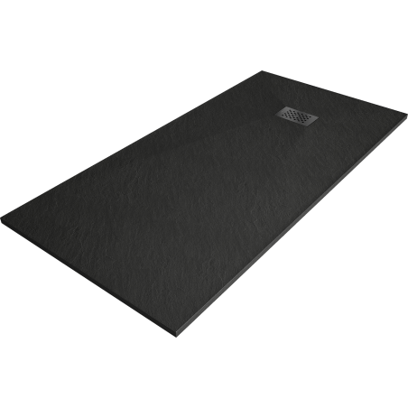 Mexen Hugo rechteckige Duschwanne SMC 170 x 90 cm, schwarz, schwarze Abdeckung - 42709017-B