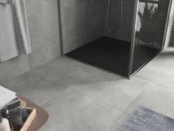 Mexen Hugo quadratische Duschwanne SMC 100 x 100 cm, schwarz, schwarze Abdeckung - 42701010-B