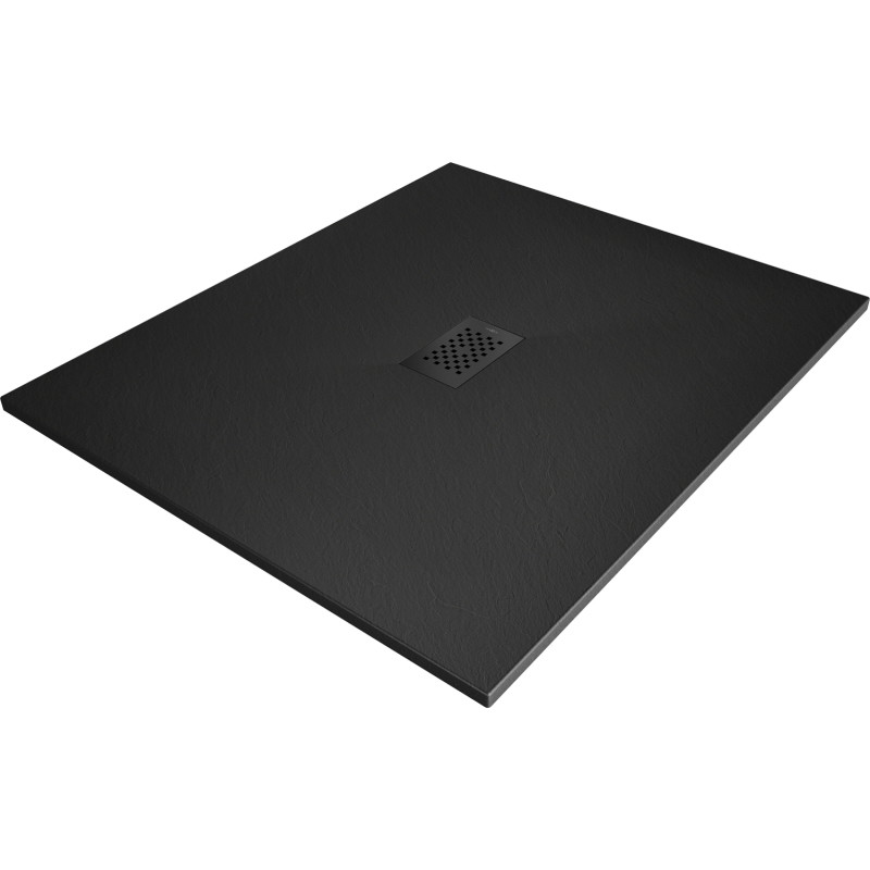 Mexen Hugo rechteckige Duschwanne SMC 110 x 100 cm, schwarz, schwarze Abdeckung - 42701011-B