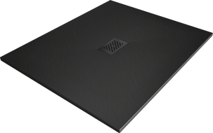 Mexen Hugo rechteckige Duschwanne SMC 130 x 100 cm, schwarz, schwarze Abdeckung - 42701013-B