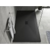 Mexen Hugo rechteckige Duschwanne SMC 160 x 100 cm, schwarz, Abdeckung schwarz - 42701016-B