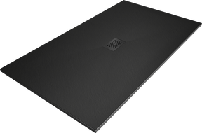Mexen Hugo rechteckige Duschwanne SMC 160 x 100 cm, schwarz, Abdeckung schwarz - 42701016-B