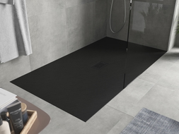 Mexen Hugo rechteckige Duschwanne SMC 200 x 100 cm, schwarz, schwarze Abdeckung - 42701020-B