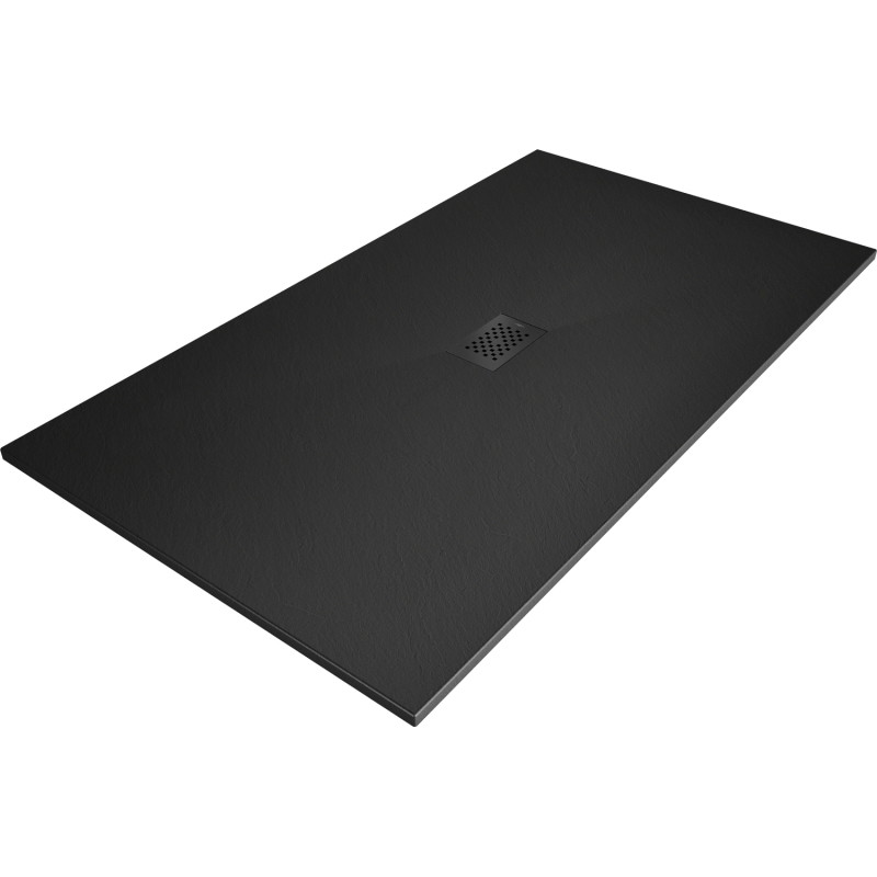 Mexen Hugo Rechteckige SMC-Duschwanne 170 x 100 cm, schwarz, schwarze Abdeckung - 42701017-B