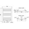 Mexen Ares elektrischer Heizkörper 700 x 500 mm, 300 W, Chrom - W102-0700-500-2300-01