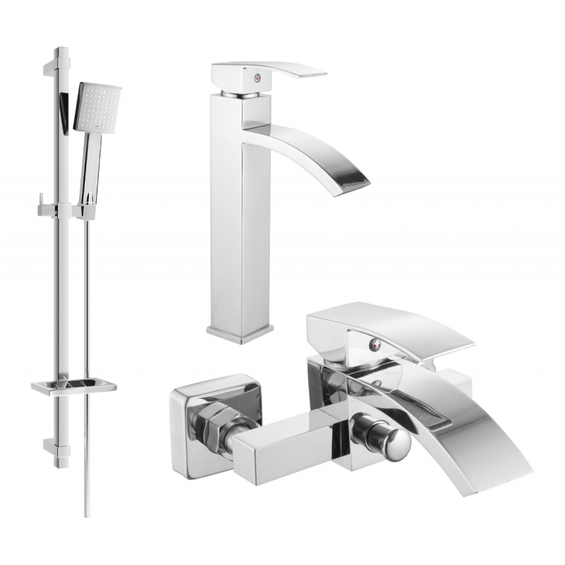 Mexen Libra DQ45 Badezimmerset, Chrom - 745113DQ45-00