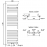 Mexen Ares Elektroheizkörper 1200 x 400 mm, 300 W, golden - W102-1200-400-2300-50