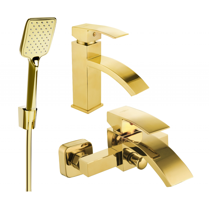 Mexen Libra R62 Badewannenset, golden - 745103R62-50