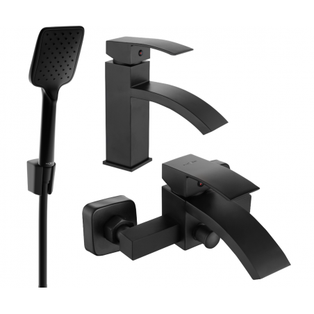 Mexen Libra R62 Wannenset, schwarz - 745103R62-70