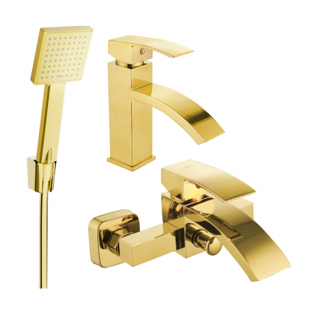 Mexen Libra R45 Badewannenset, golden - 745103R45-50