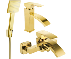 Mexen Libra R45 Badewannenset, golden - 745103R45-50