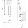 Mexen Libra R45 Badewannen-Set, schwarz - 745103R45-70