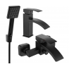 Mexen Libra R45 Badewannen-Set, schwarz - 745103R45-70