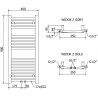 Mexen Ares Elektrischer Heizkörper 900 x 400 mm, 300 W, schwarz - W102-0900-400-6300-70