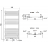 Mexen Ares elektrischer Heizkörper 900 x 500 mm, 400 W, weiß - W102-0900-500-6400-20