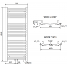 Mexen Ares elektrischer Heizkörper 1200 x 500 mm, 500 W, schwarz - W102-1200-500-6500-70