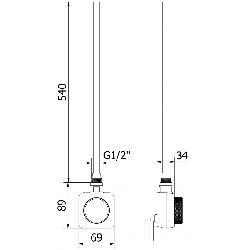 Mexen Ares elektrische Heizung 1200 x 600 mm, 600 W, weiß - W102-1200-600-6600-20