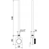Mexen Ares elektrischer Heizkörper 1200 x 600 mm, 600 W, schwarz - W102-1200-600-6600-70