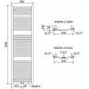 Mexen Ares elektrischer Heizkörper 1800 x 500 mm, 900 W, weiß - W102-1800-500-6900-20