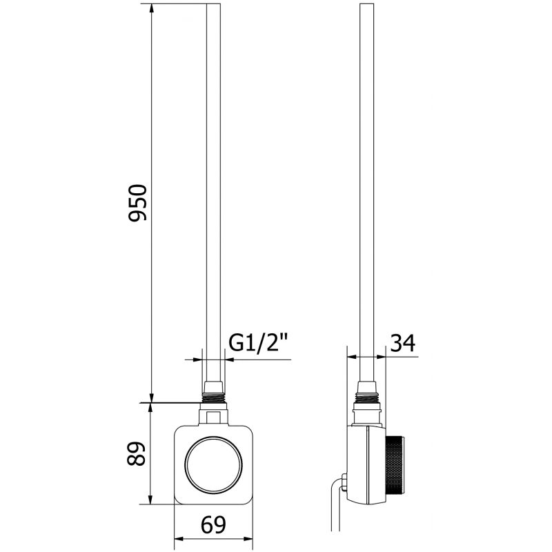 Mexen Ares Elektrischer Heizkörper 1800 x 600 mm, 1200 W, weiß - W102-1800-600-6120-20